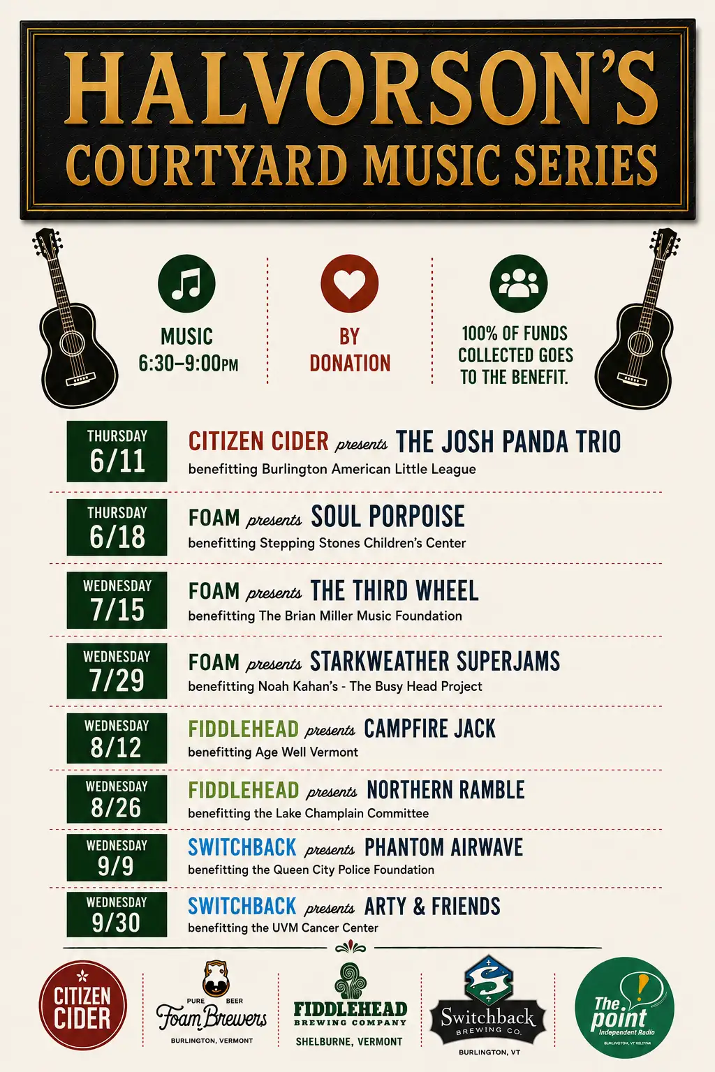 2026 Music series calendar